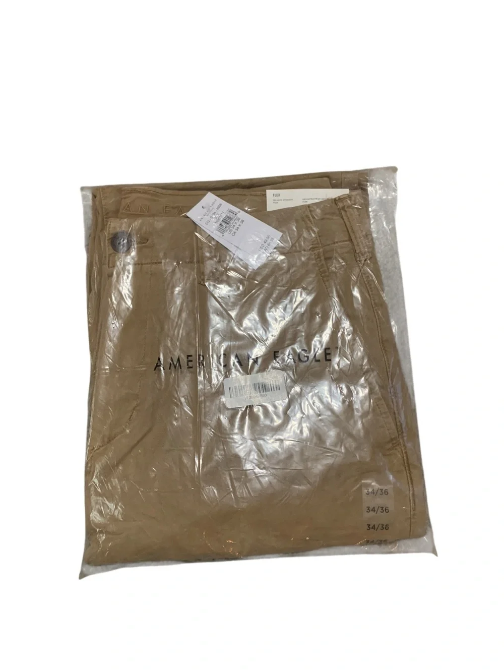 American Eagle Men’s Flex Relaxed Straight Khaki’s 34x36 NWT